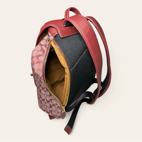 EUC COACH Sullivan Backpack in Signature Chambray WINE color CLEAN - Picture 12 of 14